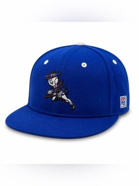 New York Mets Mr. Met The Game Pro GP320 Fitted Hat Blue Size 7 USA Flag